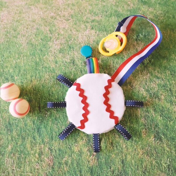 棒球安撫巾 造型奶嘴夾防塵套