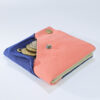 帆布雙色俐落手工短夾